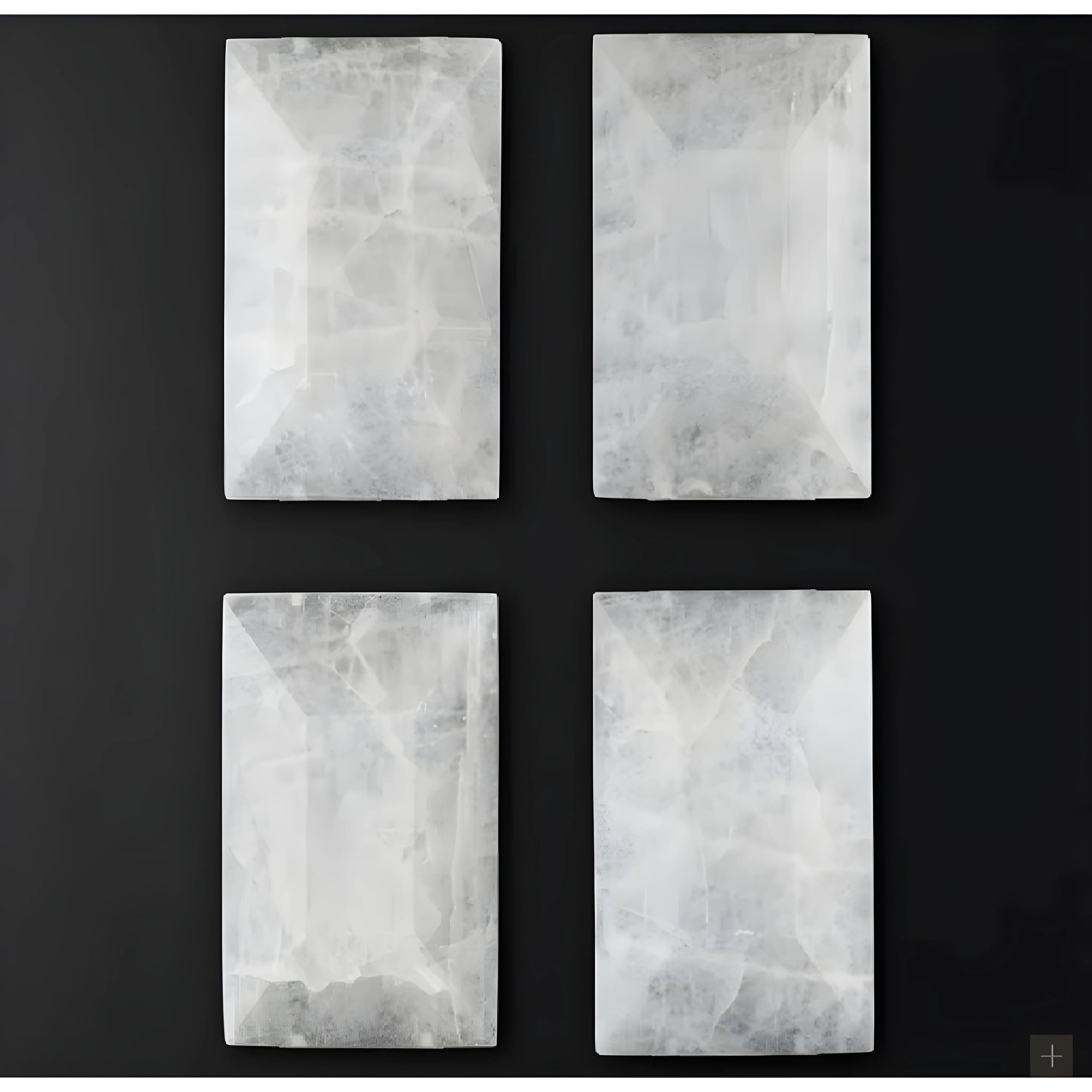 Cagli | Glossy Led Retro American Rectangular Crystal Chandelier