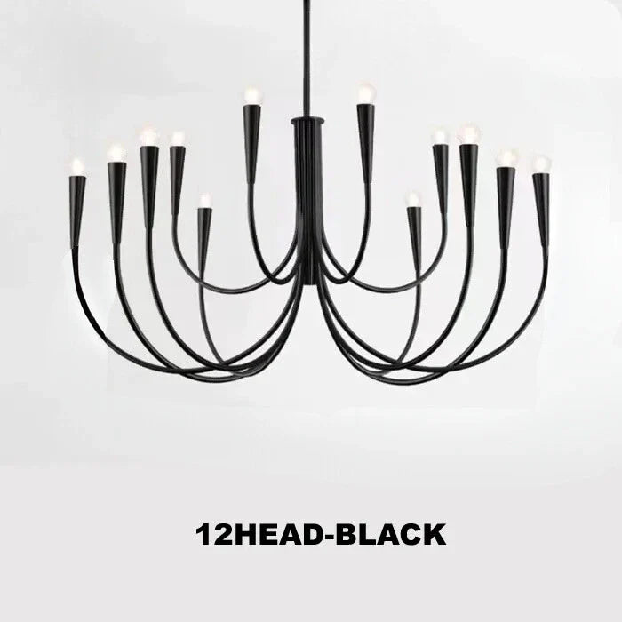 Retro Candle-Shaped LED Pendant Chandelier for Dining Room