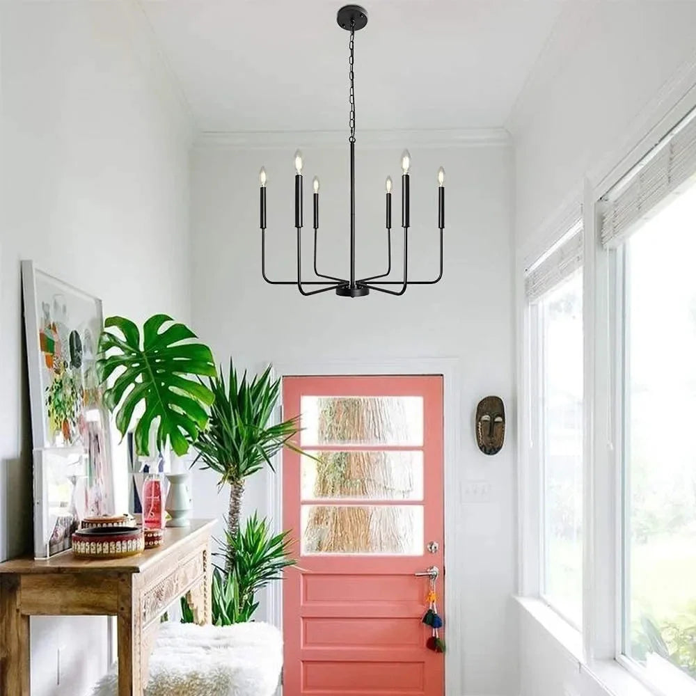 Classic Candle-Shaped Pendant Chandelier for Kitchen