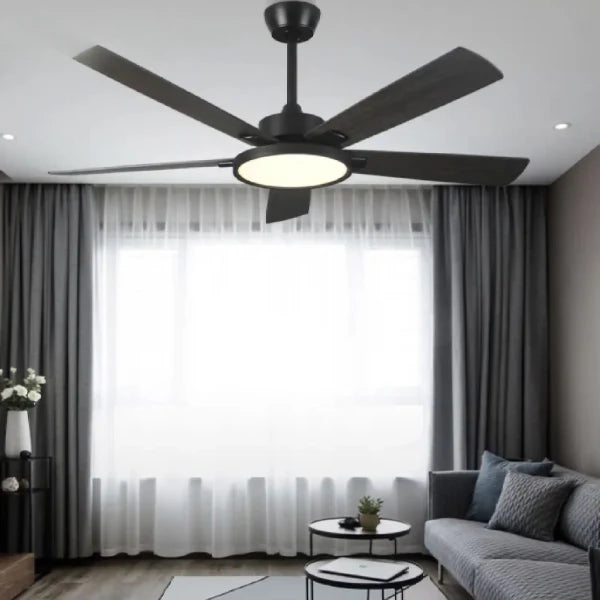 Ceiling LED Fans for Home with Wooden Blades and Remote Control | 52"