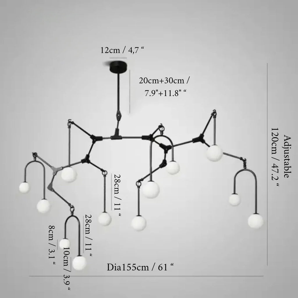 Airole | Creative Glass Chandelier for Living Room