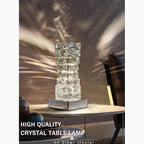 Chrome Stainless Steel Crystal Modern Table Lamp for Living Room, Bedroom