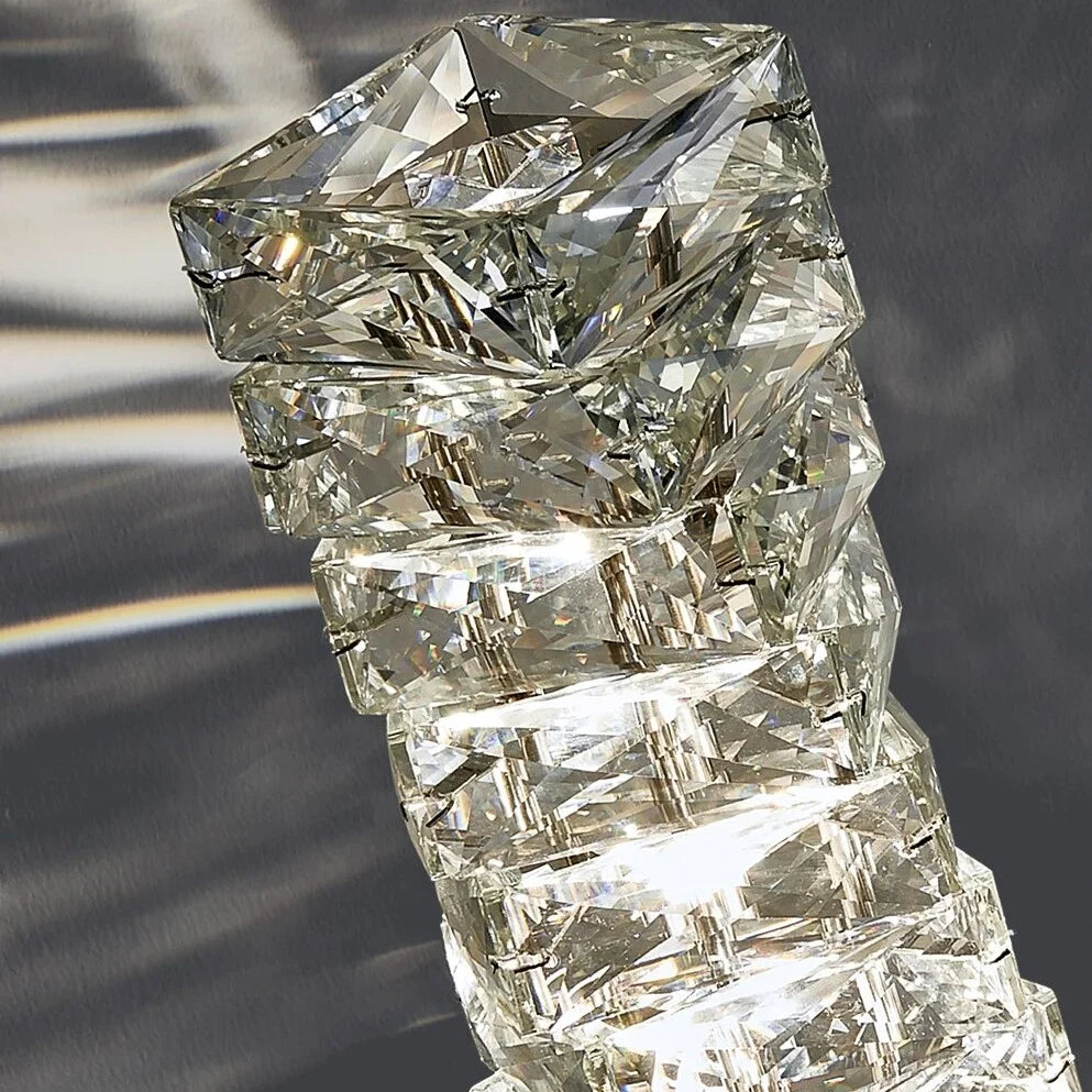 Chrome Stainless Steel Crystal Modern Table Lamp for Living Room, Bedroom