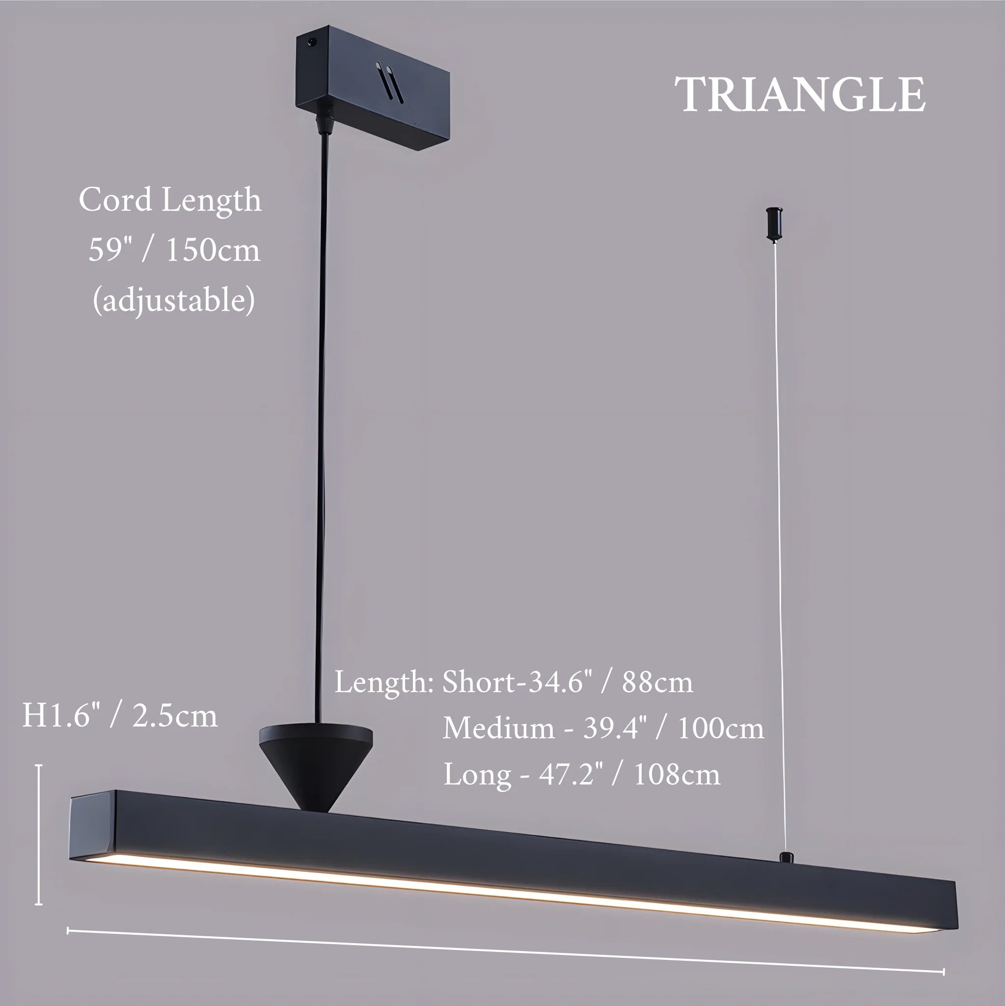 Ciney | Minimalistic Black Chandelier for Dining Room