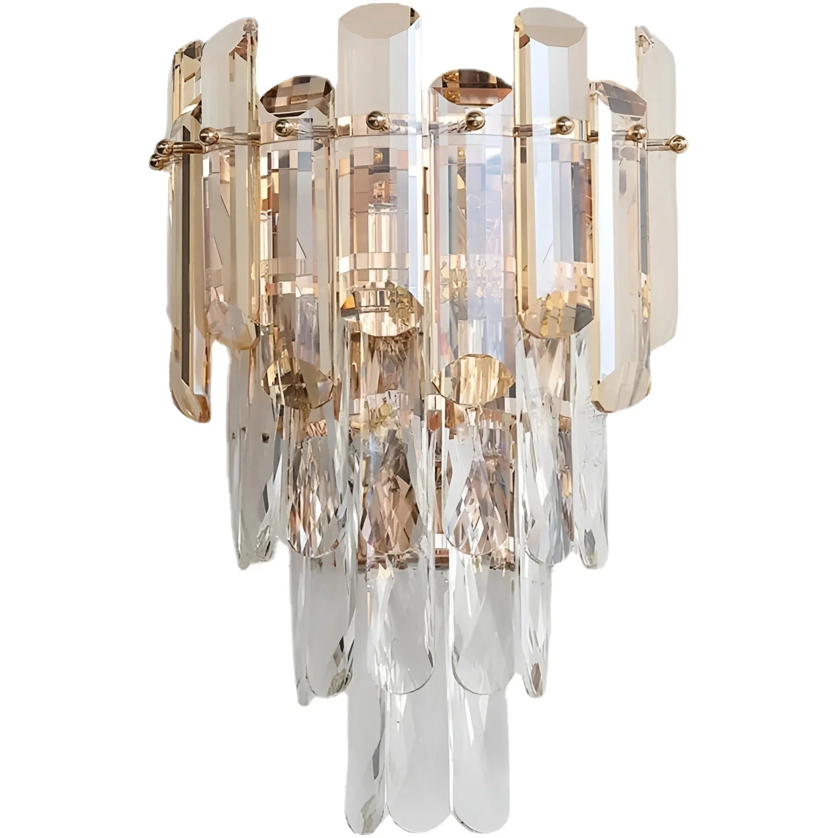 Cordoba | Smokey gray crystal wall lamp