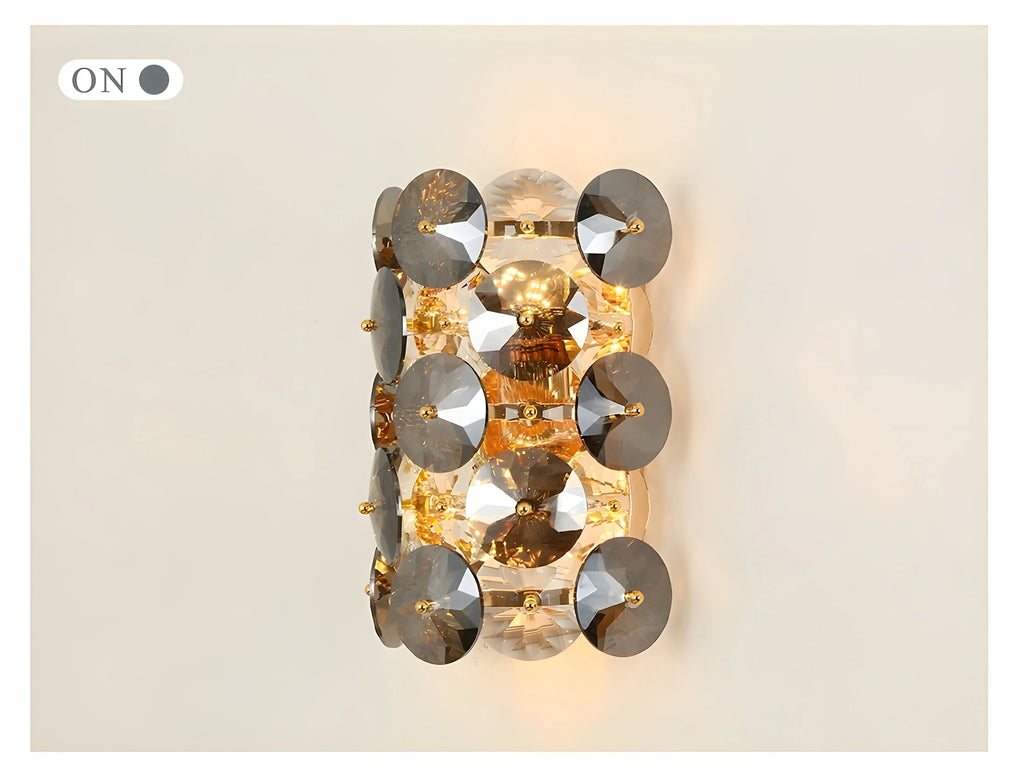 Ascona | Сognac-colored Luxury Crystal Wall Lamp