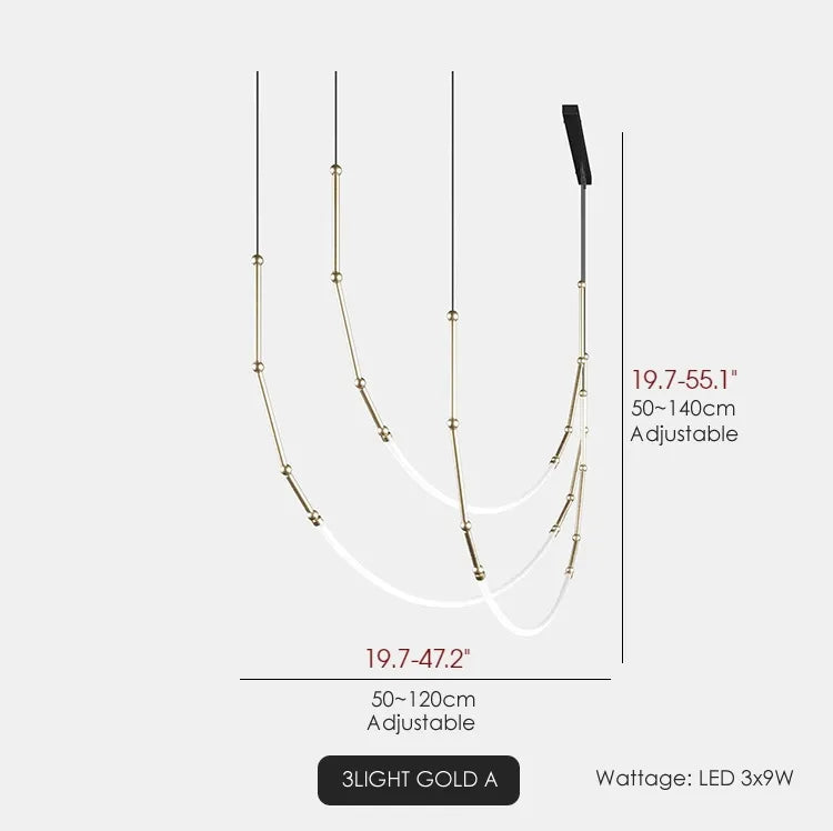 Pierlas | Minimalistic Slender-Shaped Led Pendant Light