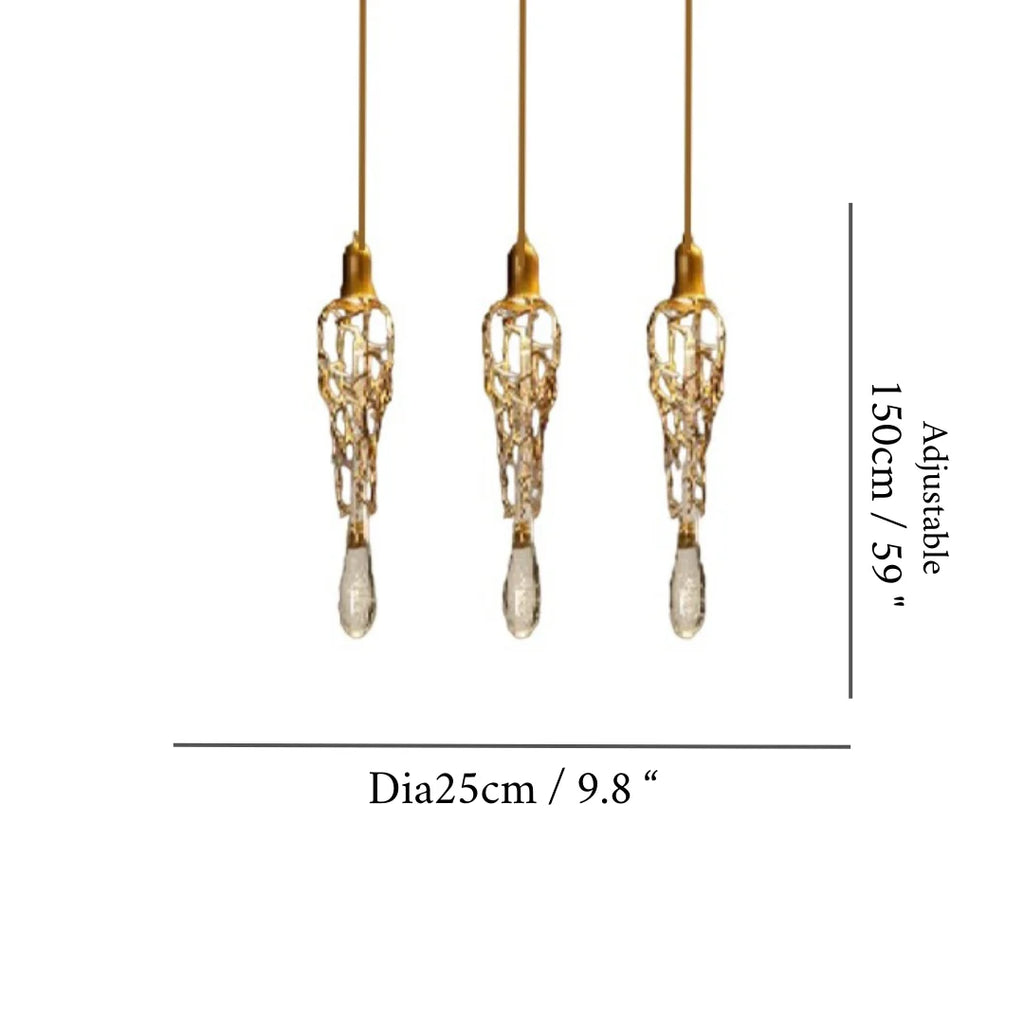 Andora | Creative Crystal Chandelier with Clear Glass Drops