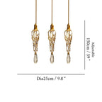 Andora | Creative Crystal Chandelier with Clear Glass Drops