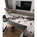 Creative Rectangular Cowhide Carpet with Hexagon Design
