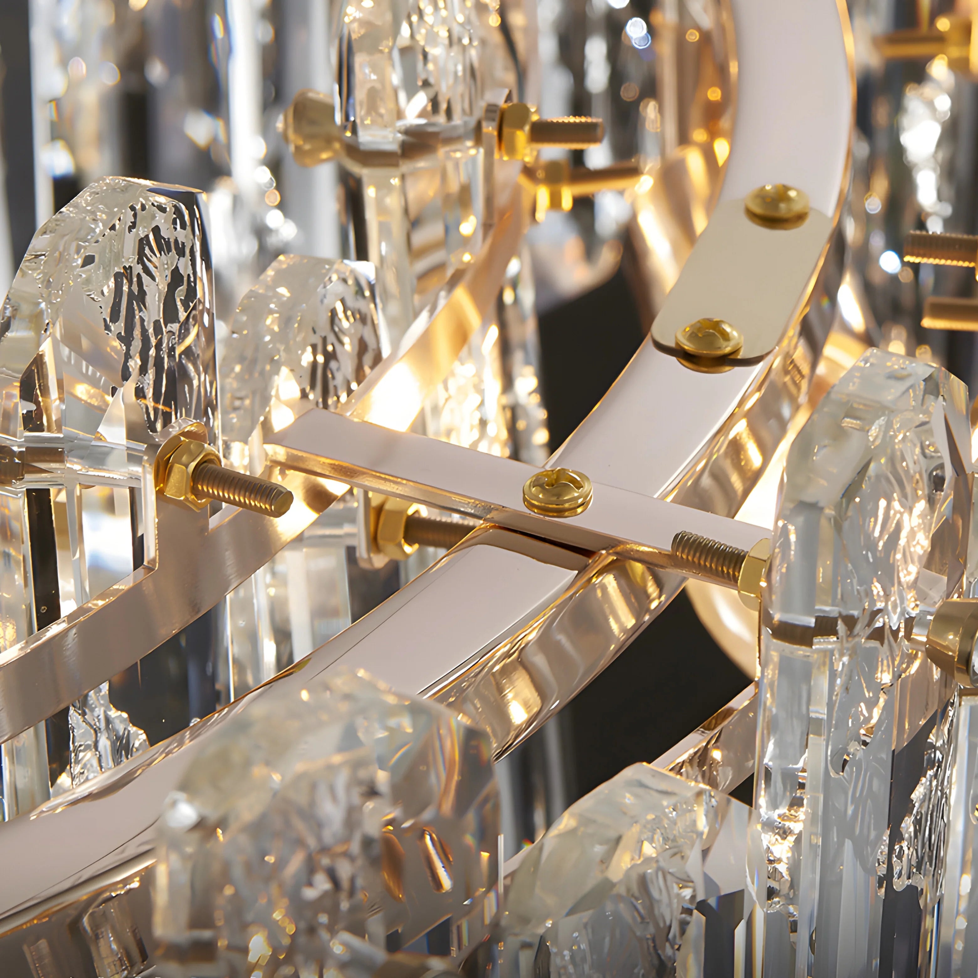 Agnadello | Creative Сrystal Ring Ceiling LED Chandelier for Bedroom