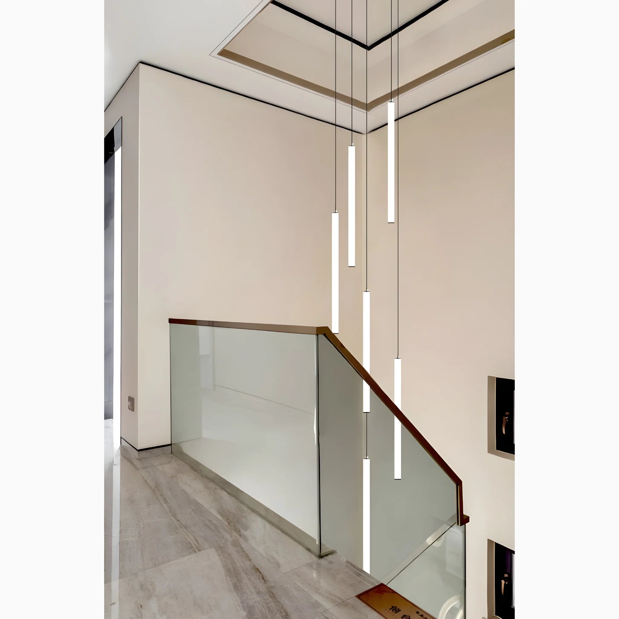 Valderoure | Vertical Spiral Staircase Pendant Lighting