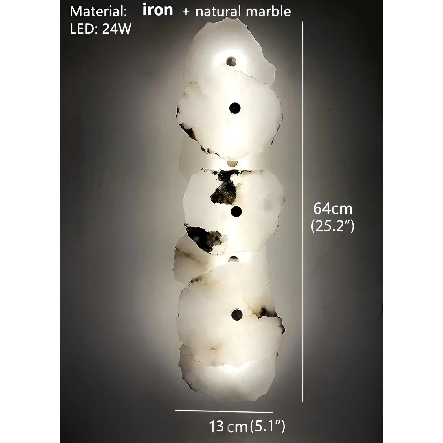 Creative Wall Lamp from Natural Marble for Living Room, Bedroom