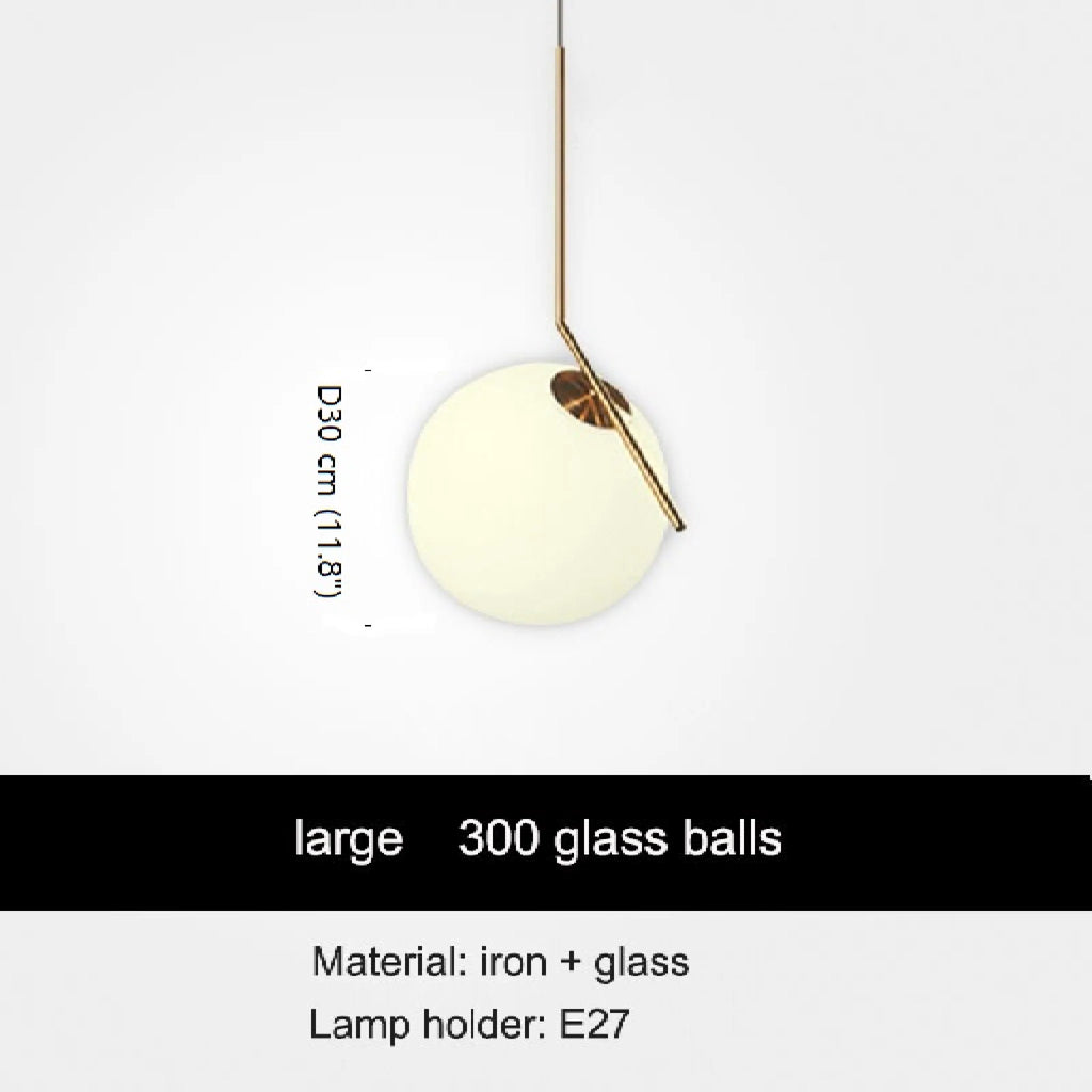 Cuebris | Nordic Iron Glass Round Ball Pendant Lighting