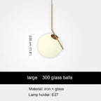 Cuebris | Nordic Iron Glass Round Ball Pendant Lighting