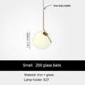 Cuebris | Nordic Iron Glass Round Ball Pendant Lighting