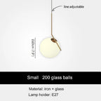 Cuebris | Nordic Iron Glass Round Ball Pendant Lighting