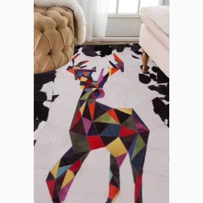 Decorative Art Colorful Natural Cowhide Carpet