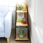 Double Side Coffee Table with Storage Made of Iron and Marble