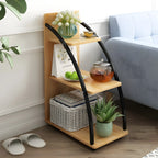 Double Side Coffee Table with Storage Made of Iron and Marble