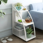 Double Side Coffee Table with Storage Made of Iron and Marble