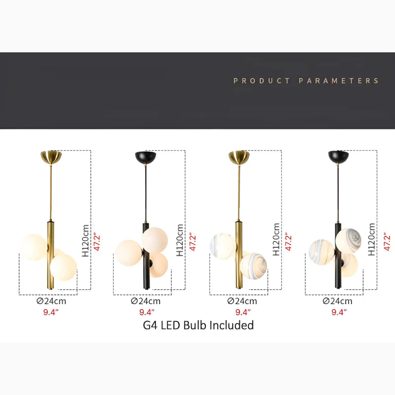 Drap | LED Glass Balls Chandelier in Nordic Style