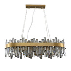 Duranus | Modern Oval Luxury Brushed Chandelier