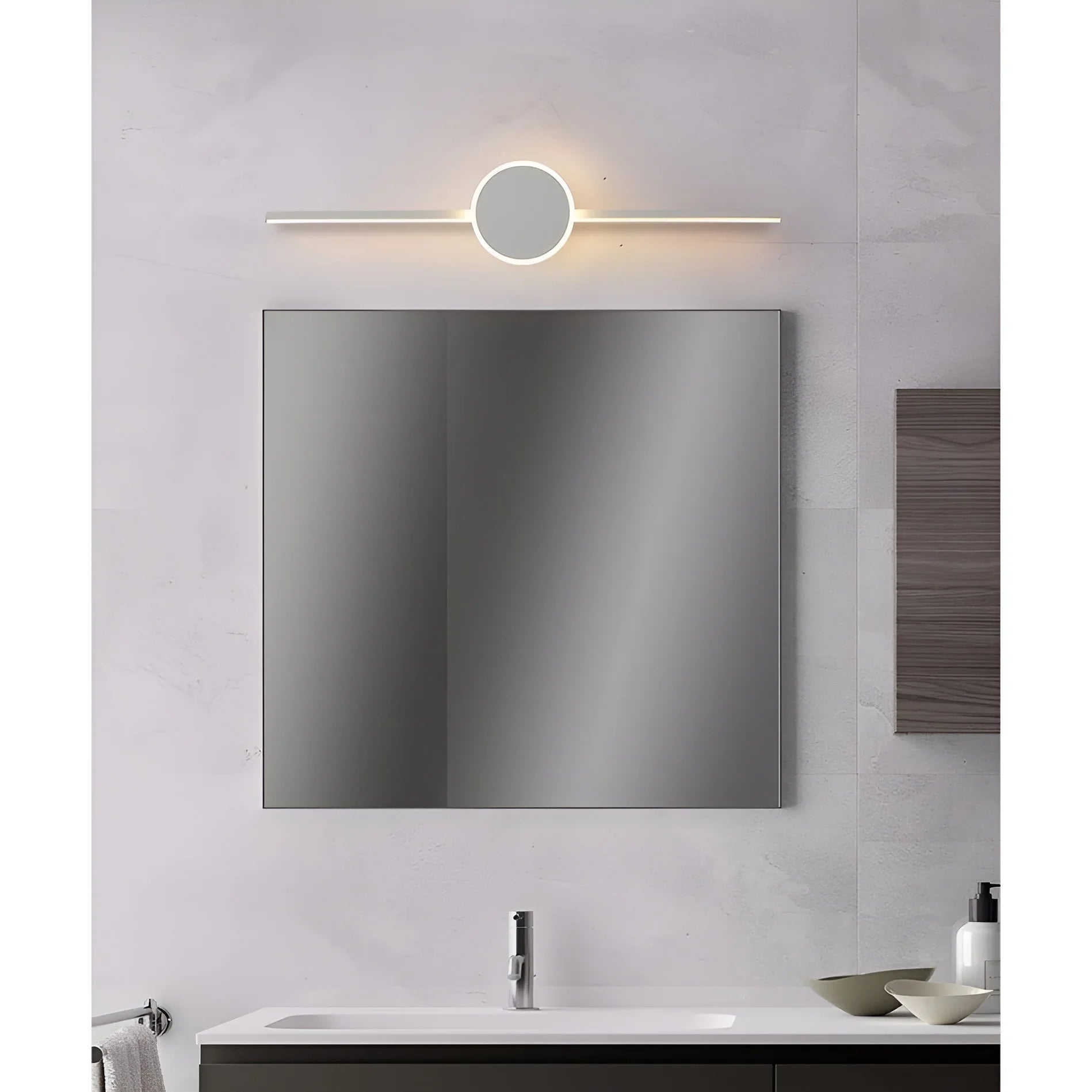 Melilla | Modern Black/White LED Mirror Wall Lamp