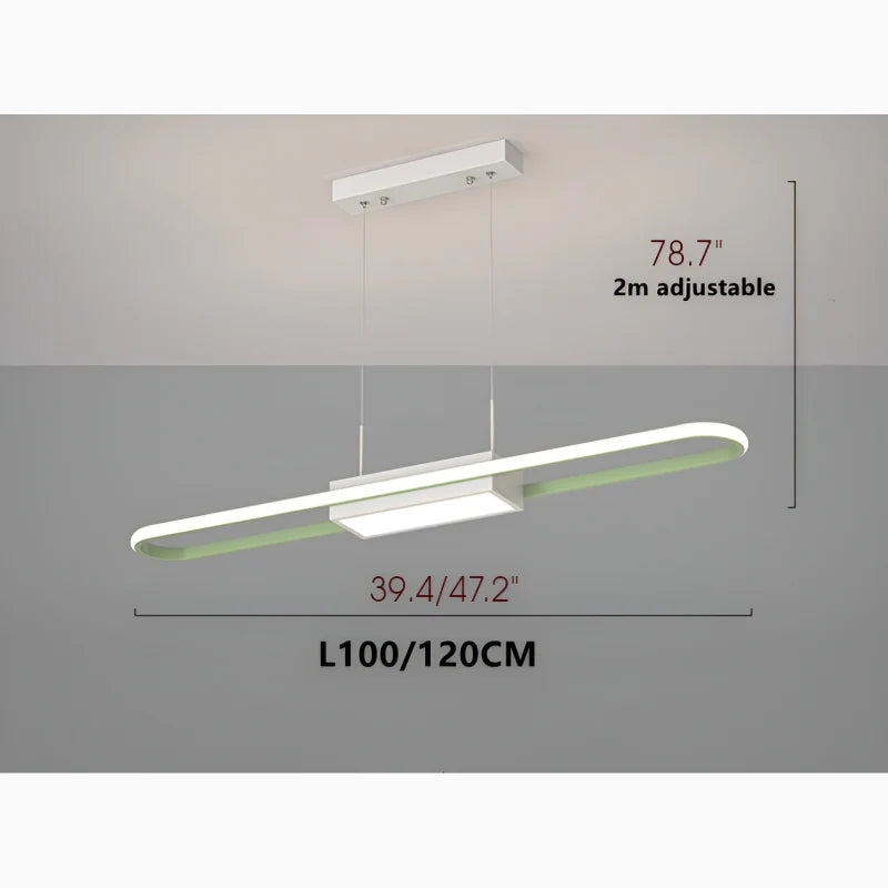 Emmen | Chandelier in the Shape of Long Strip for Restaurant