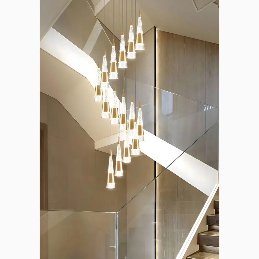 Gorbio | Extraordinary Gold Modern Cones Ceiling Chandelier
