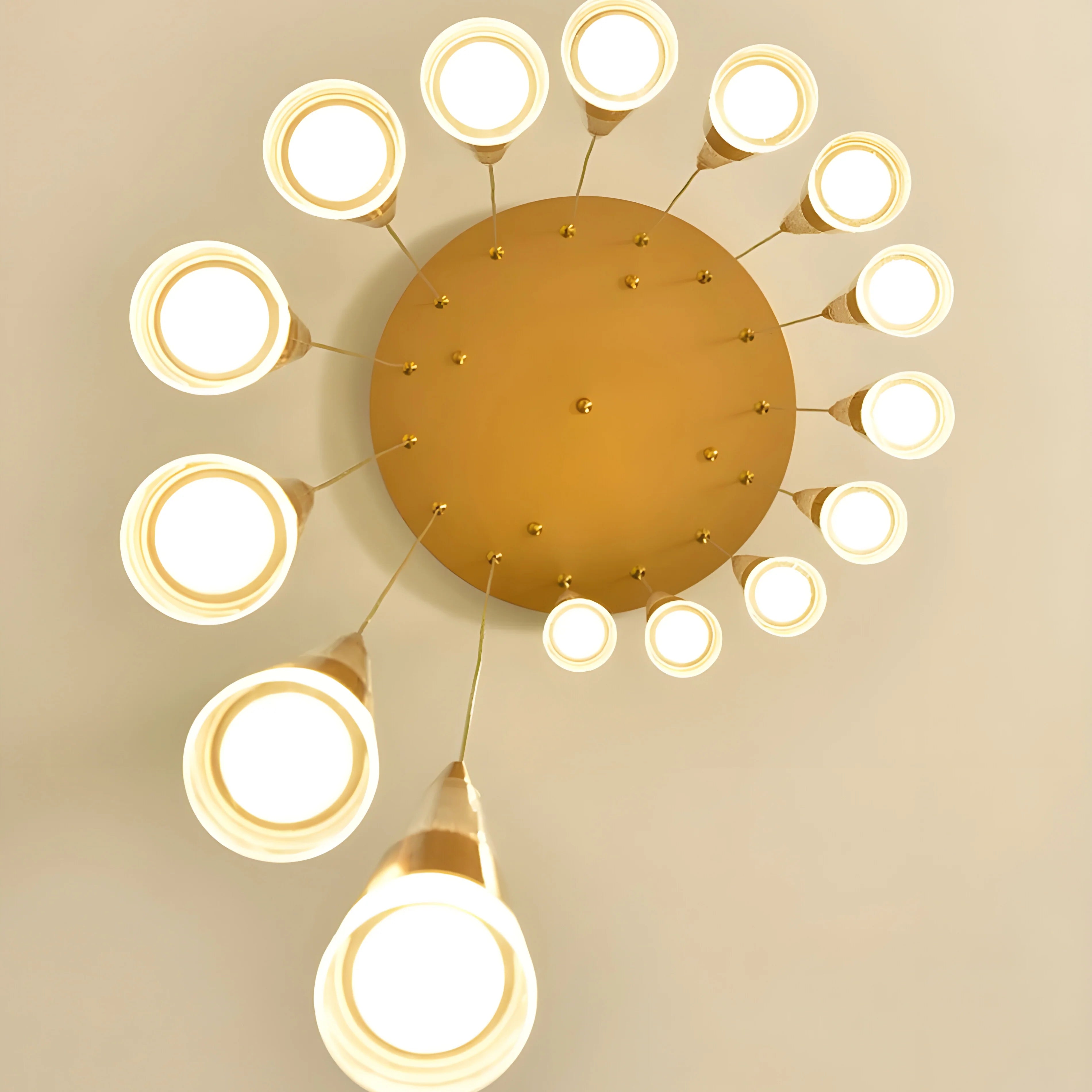 Gorbio | Extraordinary Gold Modern Cones Ceiling Chandelier