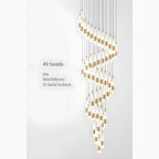 Gorbio | Extraordinary Gold Modern Cones Ceiling Chandelier