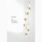 Gorbio | Extraordinary Gold Modern Cones Ceiling Chandelier
