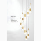 Gorbio | Extraordinary Gold Modern Cones Ceiling Chandelier
