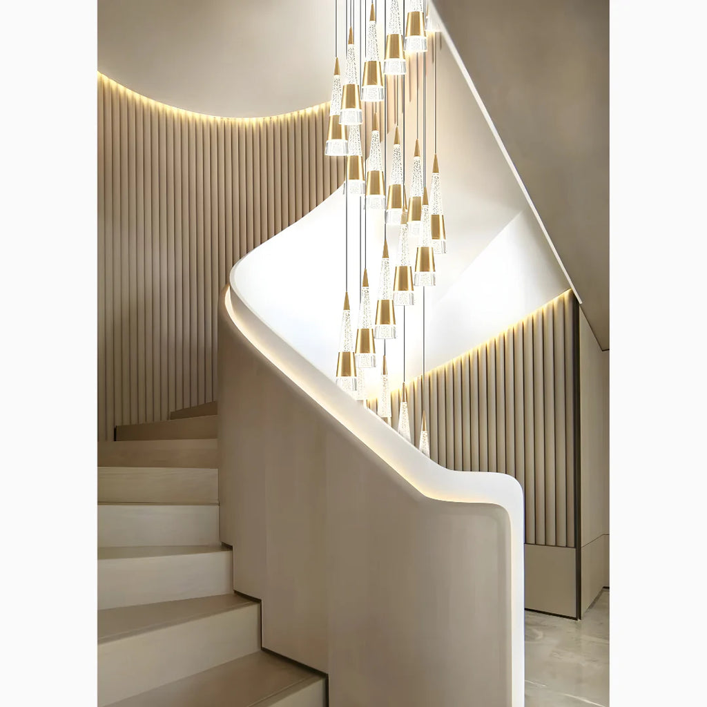Gorbio | Extraordinary Gold Modern Cones Ceiling Chandelier
