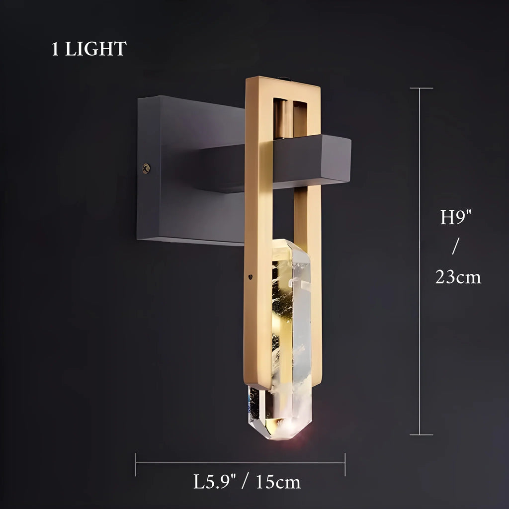 Finale Ligure | Postmodern Copper Crystal Pendant Lamp