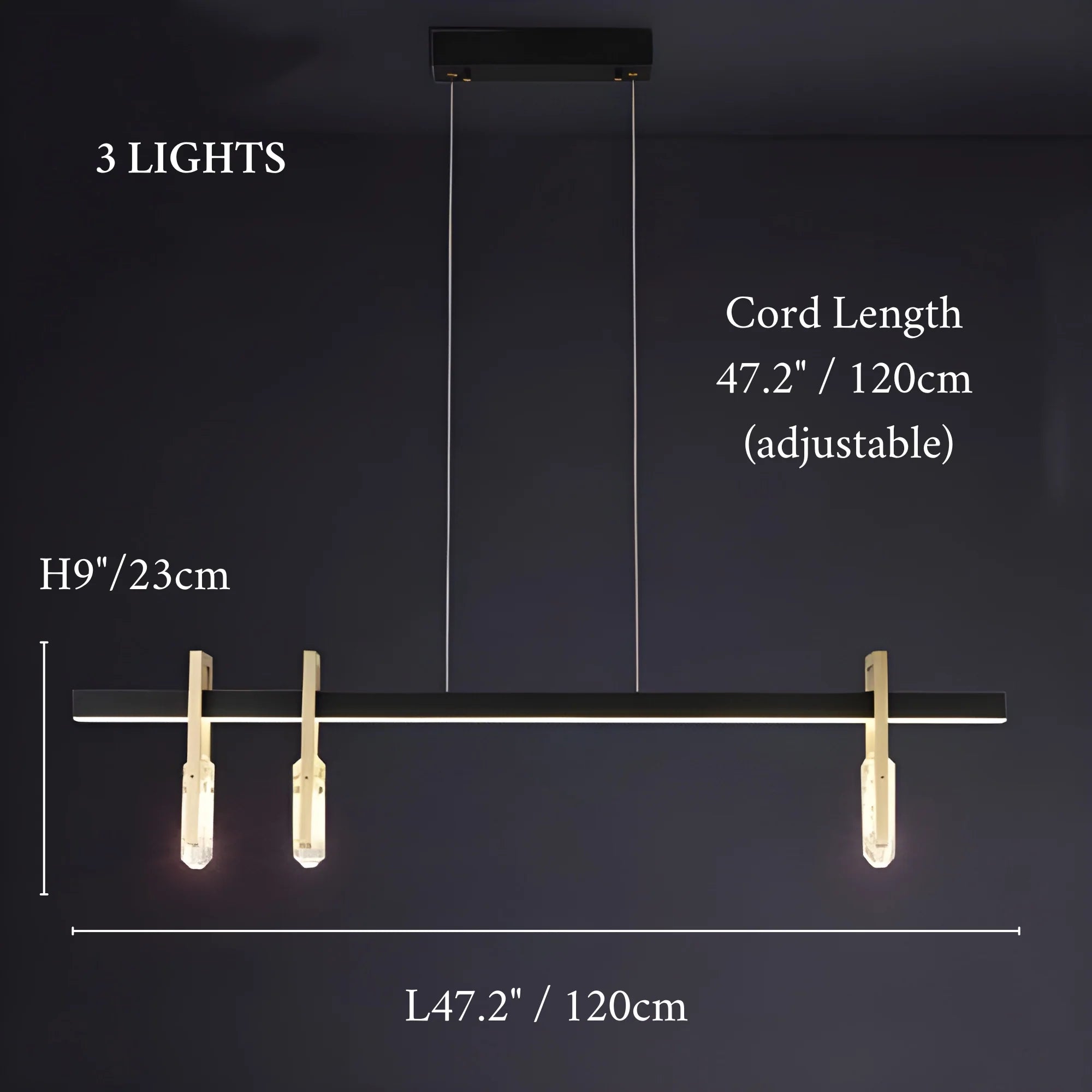 Finale Ligure | Postmodern Copper Crystal Pendant Lamp