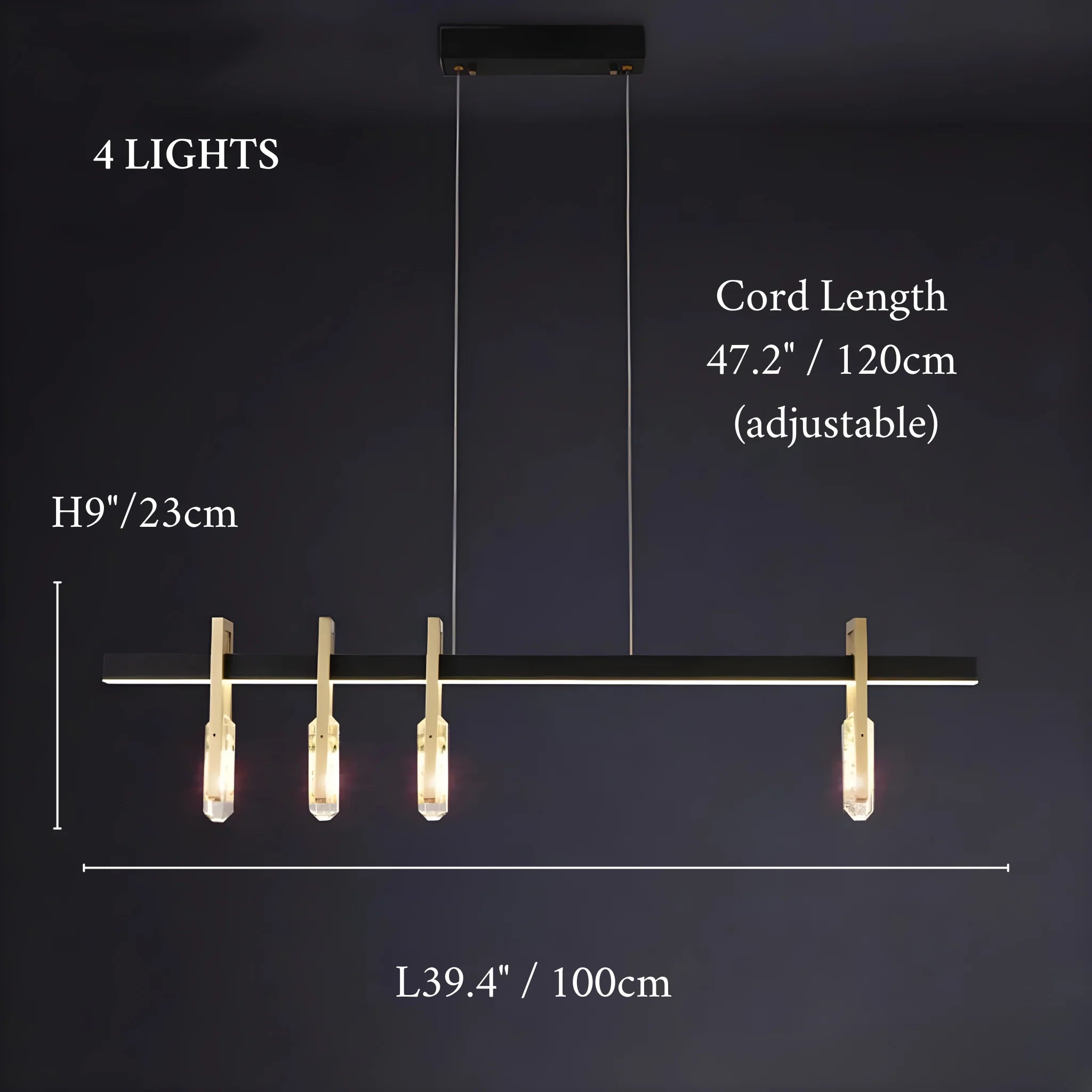 Finale Ligure | Postmodern Copper Crystal Pendant Lamp