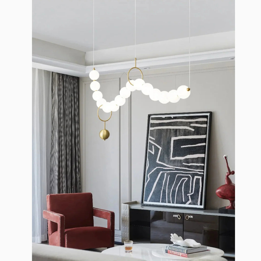 Fluhli | Gentle Pearl Necklace LED Pendant Light