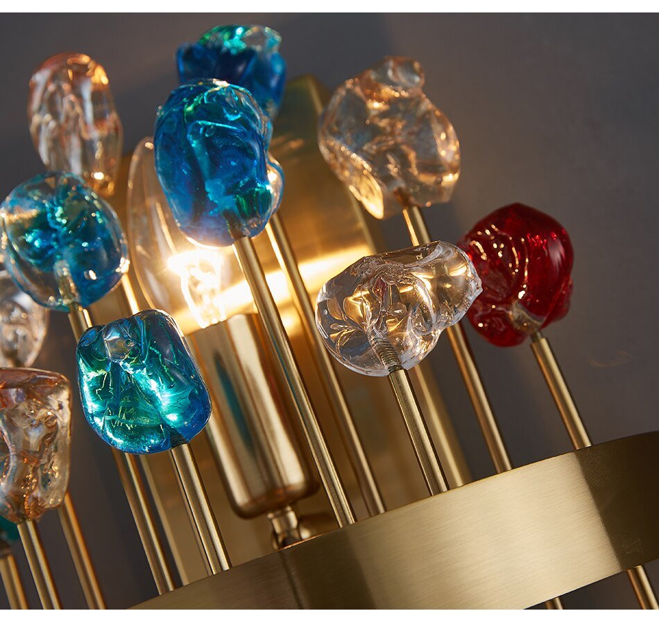 Beatenberg | Creative Wall Light Fixture With Colorful Crystals
