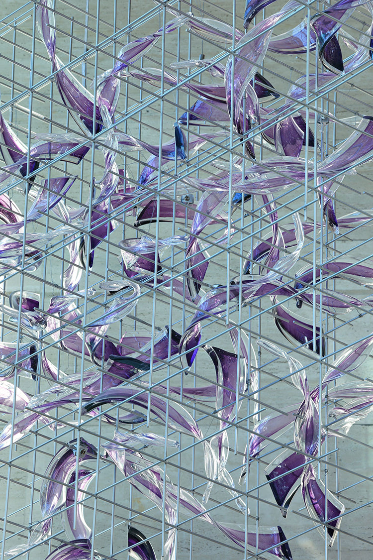 La Roquette-sur-Siagne | Colourful Modern Glass Chandelier