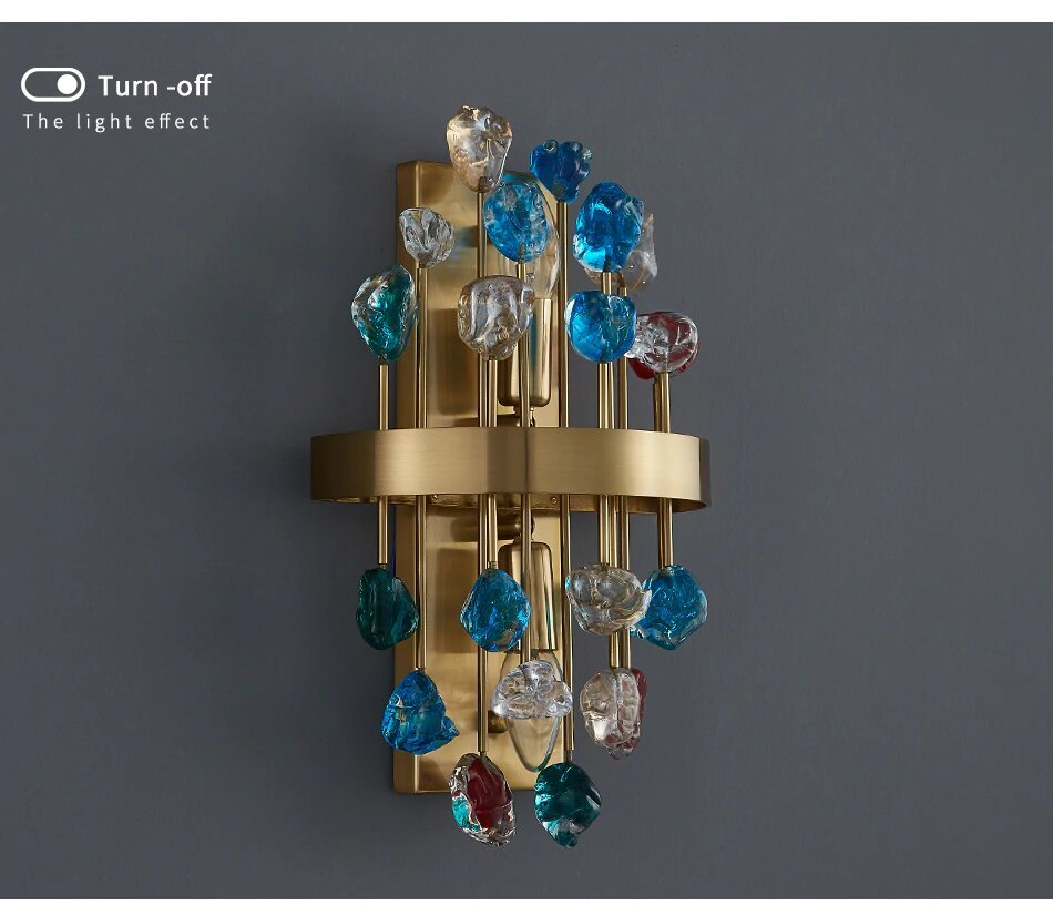 Beatenberg | Creative Wall Light Fixture With Colorful Crystals