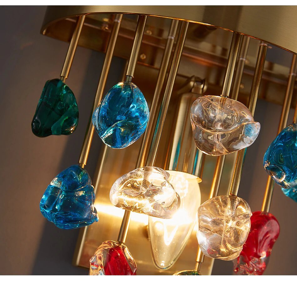 Beatenberg | Creative Wall Light Fixture With Colorful Crystals