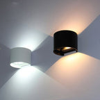 Black/White Outdoor Waterproof Aluminum Cube Shape LED Wall Lamp For Garden