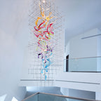 La Roquette-sur-Siagne | Colourful Modern Glass Chandelier