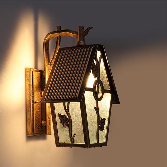 Creative Outdoor LED Waterproof Wall Sconce in a Rustic Style for a Porch
