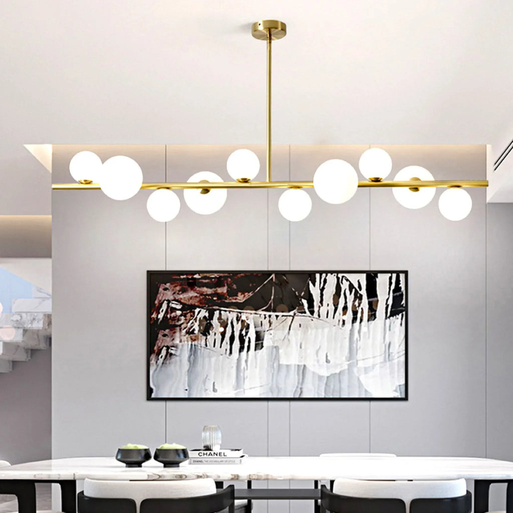 Cadegliano-Viconago | Horizontal Linear Chandelier for Dining Room