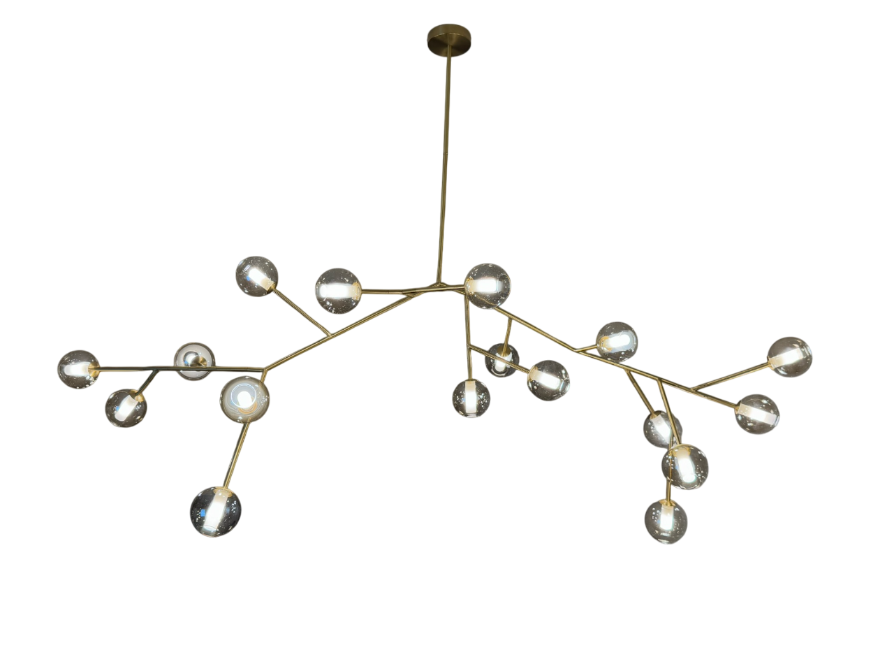 Luxury Molecular-Shaped Chandelier for Living Room, Kitchen, 17 Lights (Small), Warm Light