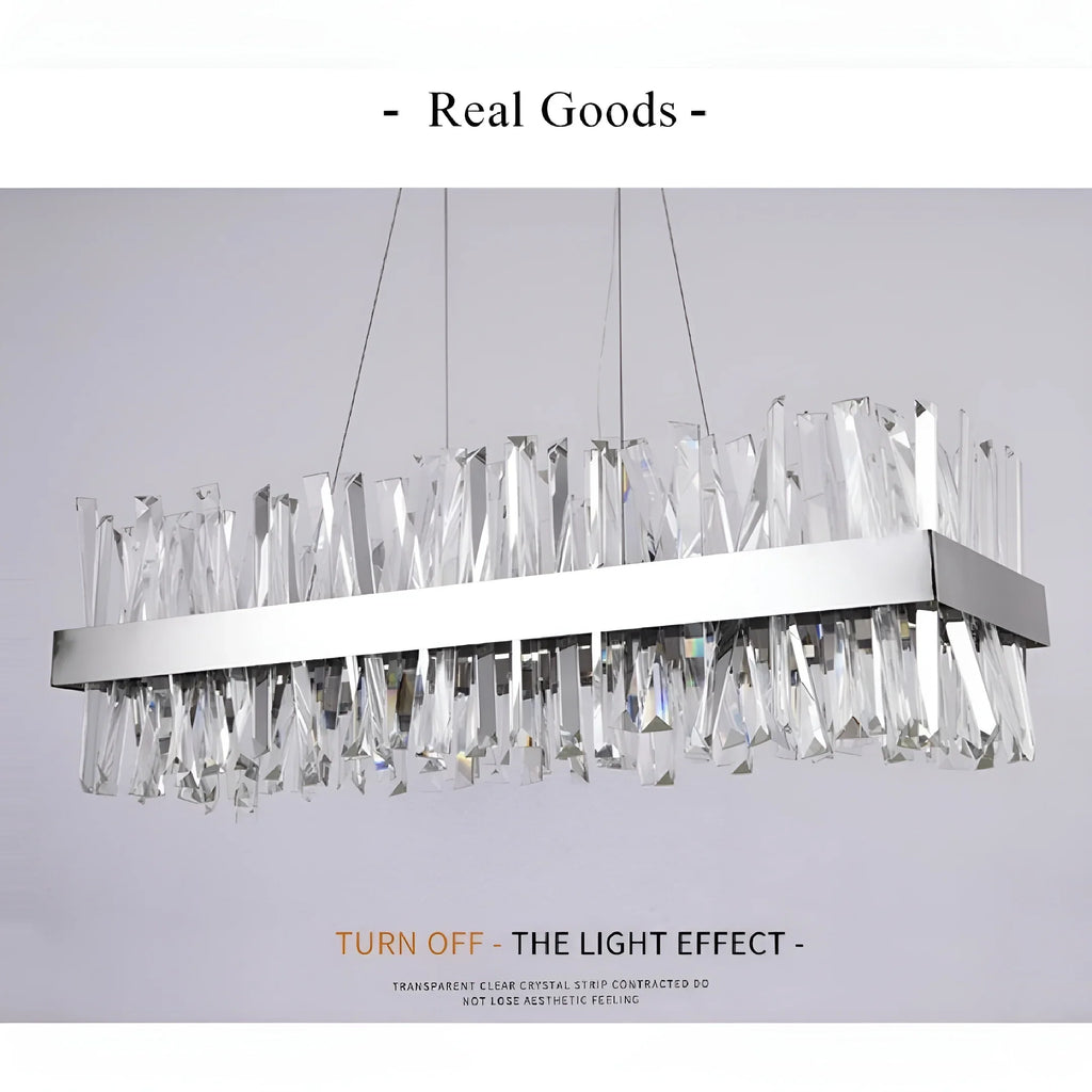 Sassello | Modern Design Rectangle Crystal Chandelier
