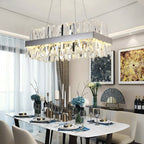 Sassello | Modern Design Rectangle Crystal Chandelier